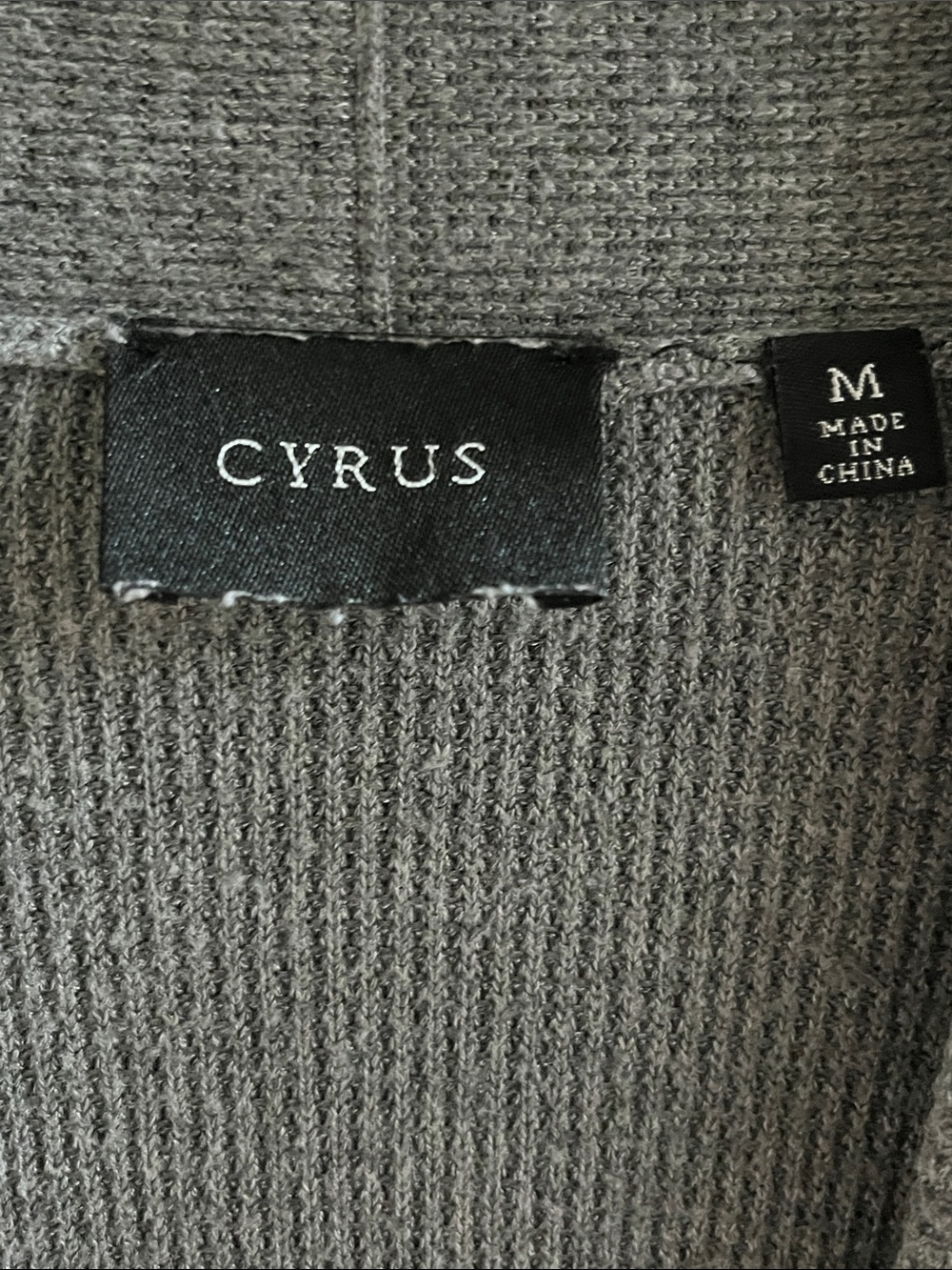 Cyrus Gray Ribbed Knit Cardigan - Picture 2 of 3